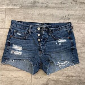 American Eagle Outfitters Distressed Blue Jean Shorts